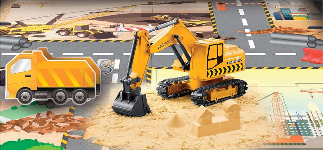 Lexibook, Crosslander® pro RC Excavator, Ferngesteuerter Baggerlader, automatischer Bagger, Spieltep