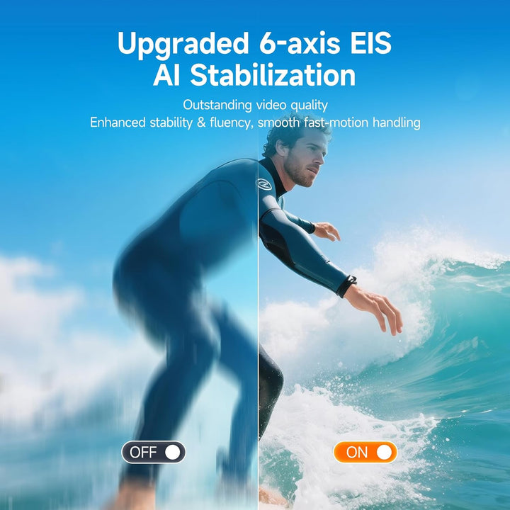 SVBONY 4K 60FPS Unterwasserkamera, EIS2.0 Stabilisierung, Wasserdicht bis 12 Meter ohne Gehäuse, Spr