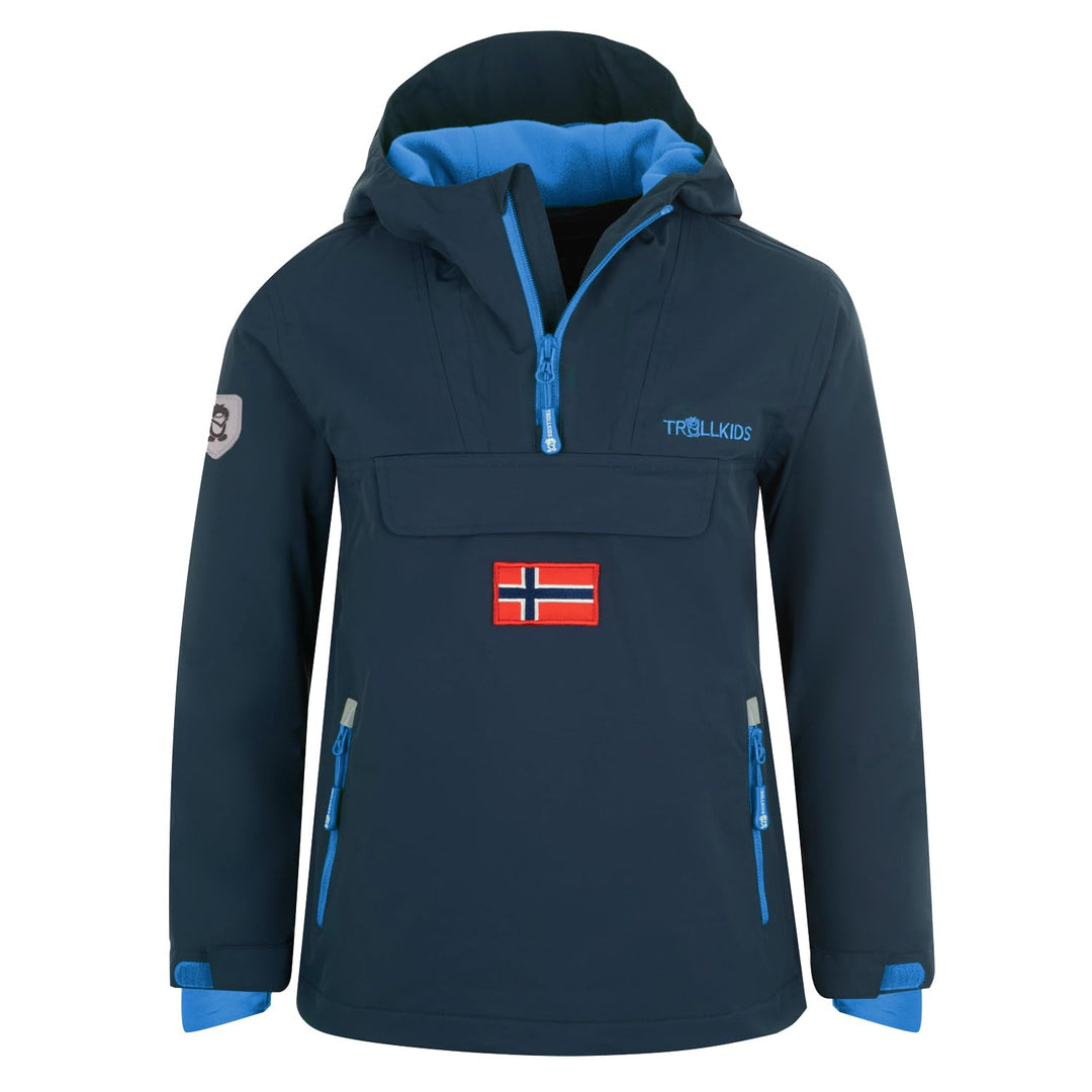 Trollkids Kinder KIRKENES Parka Mantel 98 Marineblau/Mittelblau, 98 Marineblau/Mittelblau