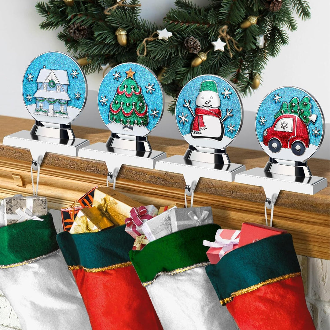 Generisch EBANKU Weihnachtsstrumpf Halter, Kaminhaken für Weihnachtsstrümpfe, Rutschfeste, Stabile K