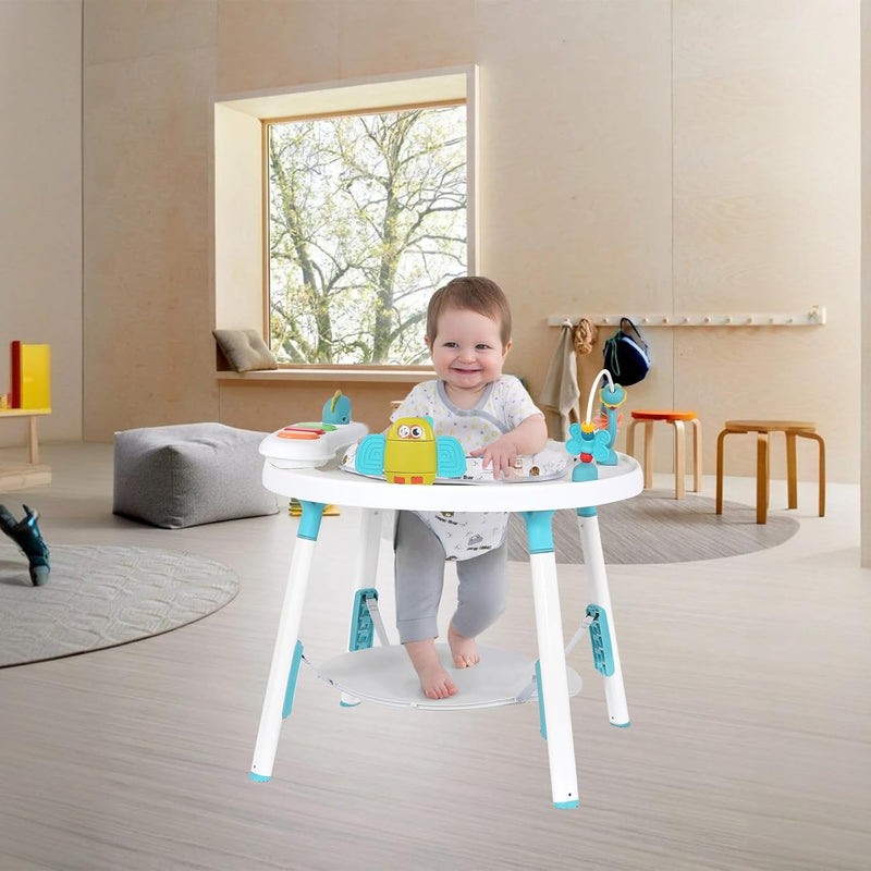 UBRAVOO Baby-Aktivitätszentrum, 3-in-1 Baby Lauflernhilfe mit abnehmbaren Spielzeugen und 360° Drehb