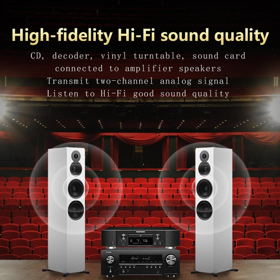 SKW Cinch Audio Kabel, OFC Kupfer - Dual geschirmt 2 x Cinch zu 2 x Cinch Kabel - analog Stereo Audi