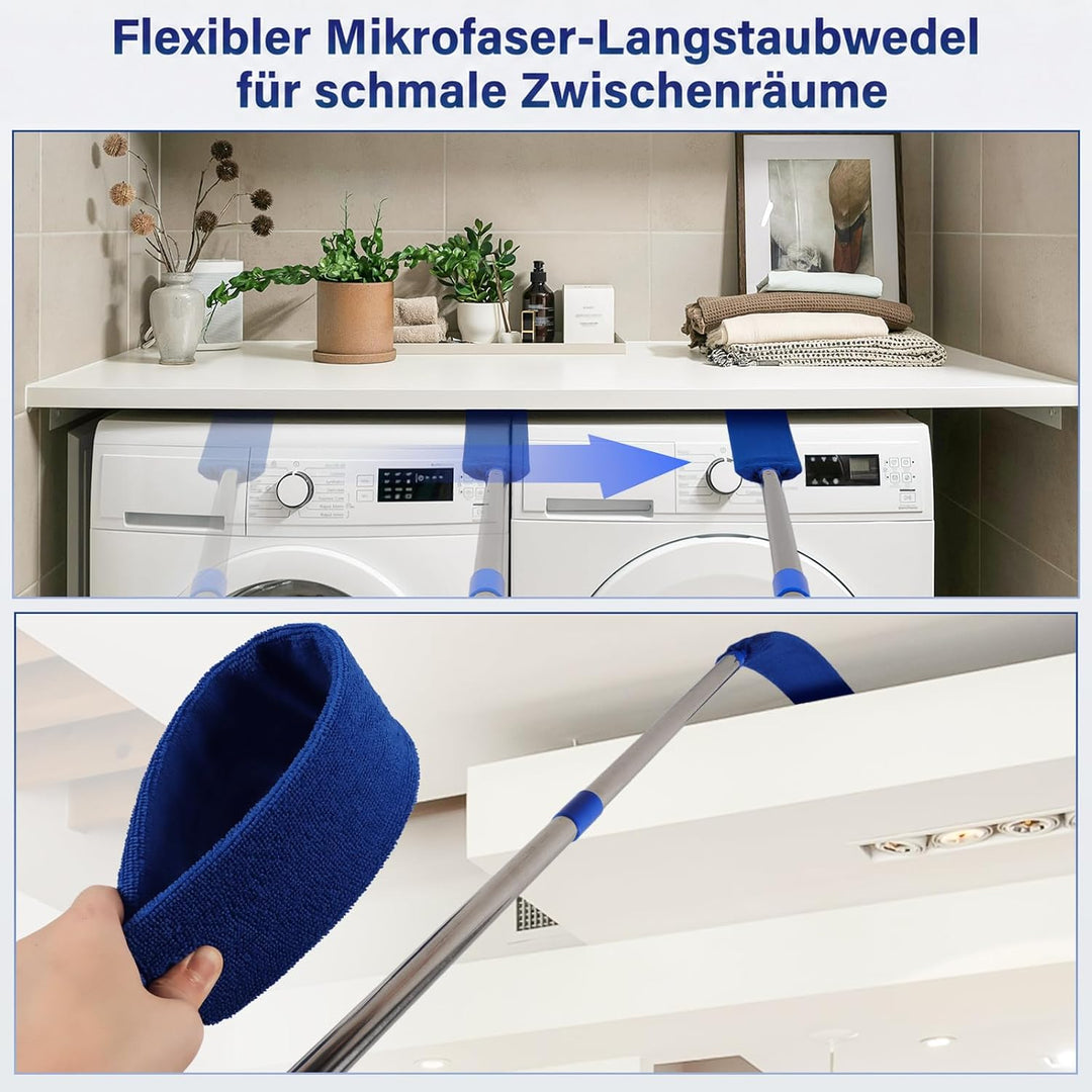 marysgift Staubwedel Teleskop Staubwedel Lang Ausziehbar mit Teleskopstange bis 310 cm Staubwischer