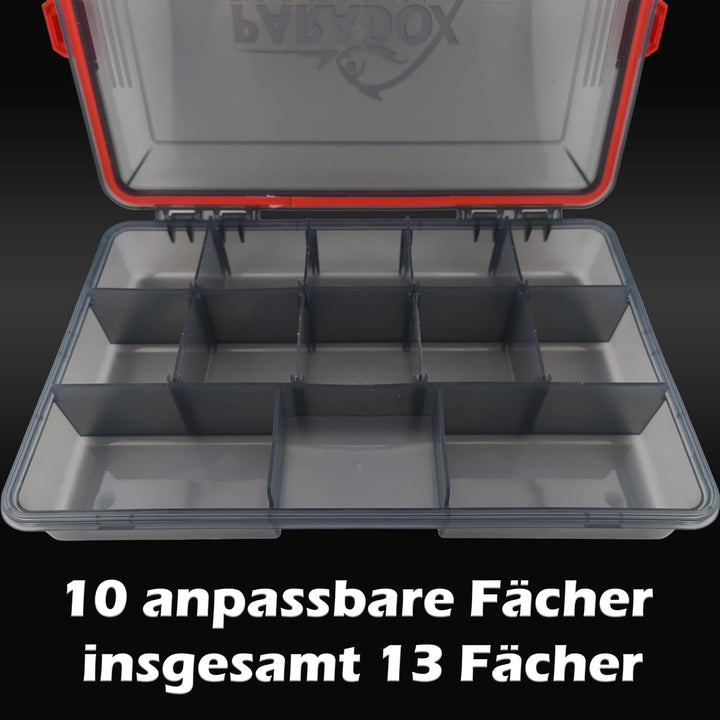 wasserdichte Köderboxen I 5x Box M 27,5x18x5cm I Angelbox Köderbox Angeln Angelkoffer gross Tackle B