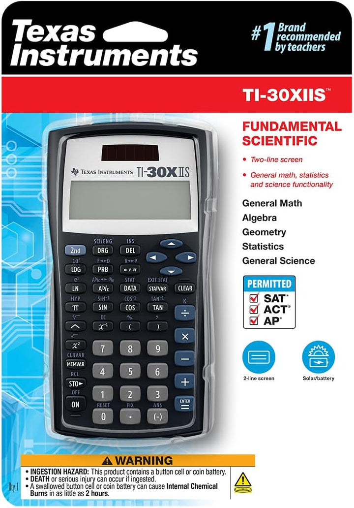 Texas Instruments TI-30X IIS Pocket Scientific Black Calculator - Taschenrechner (Pocket, Scientific