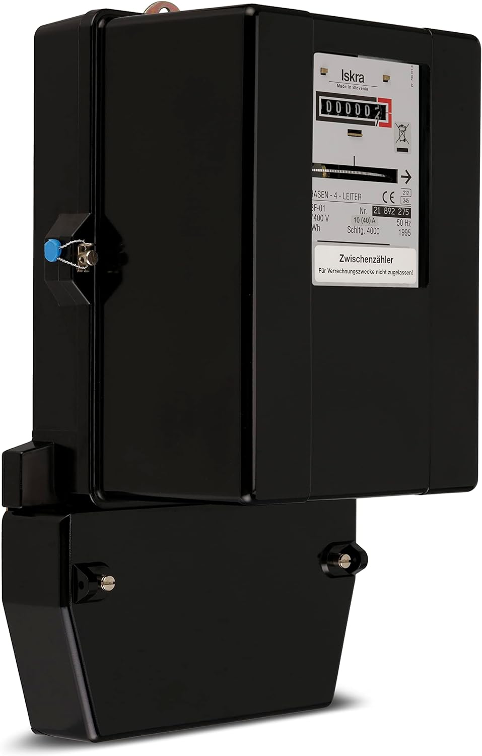 REV 0515471555 Drehstrom, Zwischenzähler ungeeicht. 3x230V~/400V~, 50Hz,10 (40)A, schwarz Drehstrom
