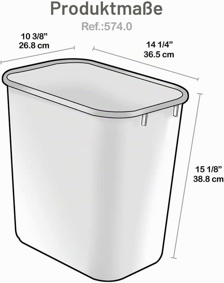 Acrimet Papierkorb für Recycling, 6,75 Gallonen/27 Quart/24 Liter (aus Kunststoff) (Metall/Gelb, Pap