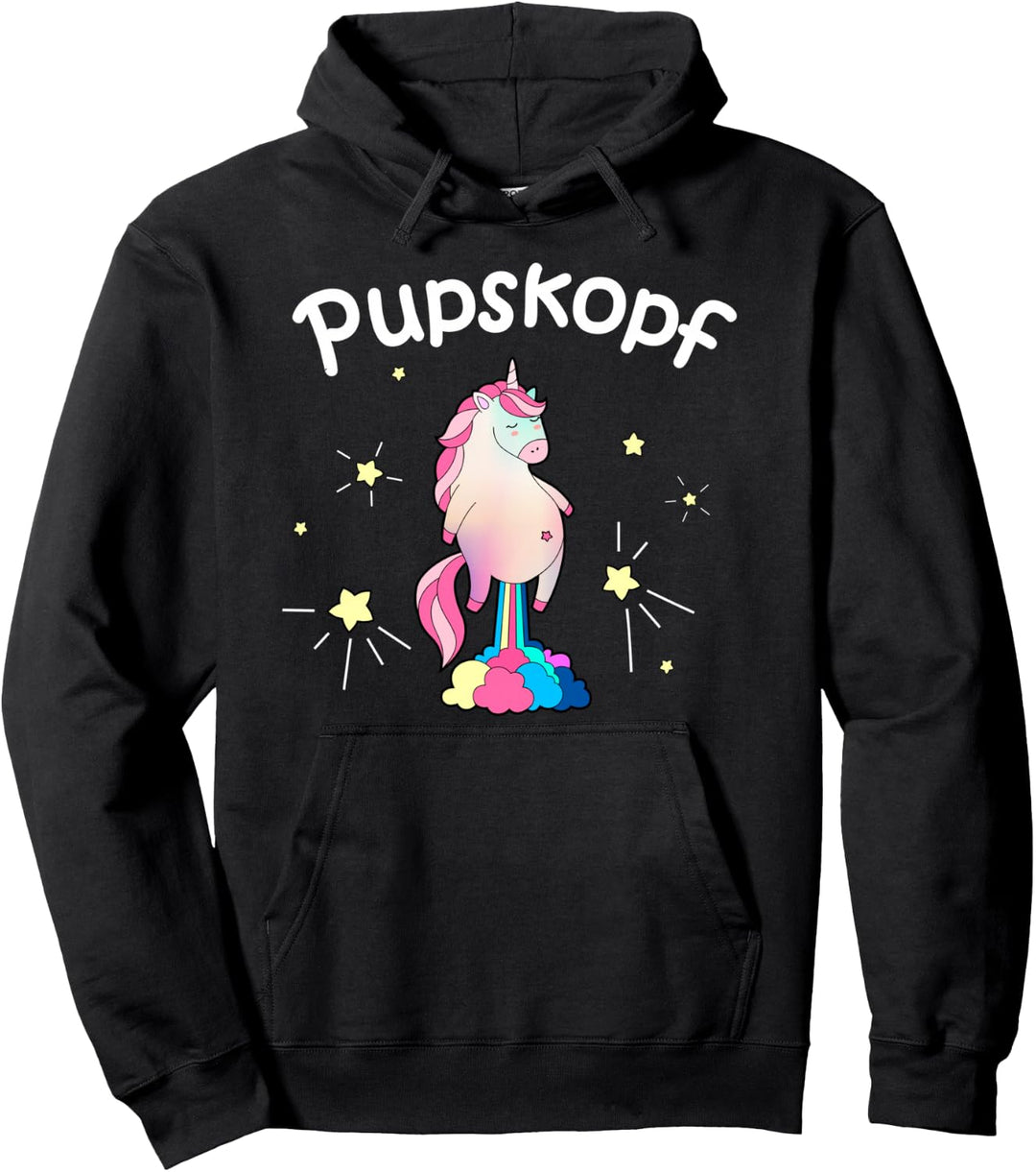 Pupskopf Einhorn Regenbogen Pupsen Einhorn Furzen Pullover Hoodie