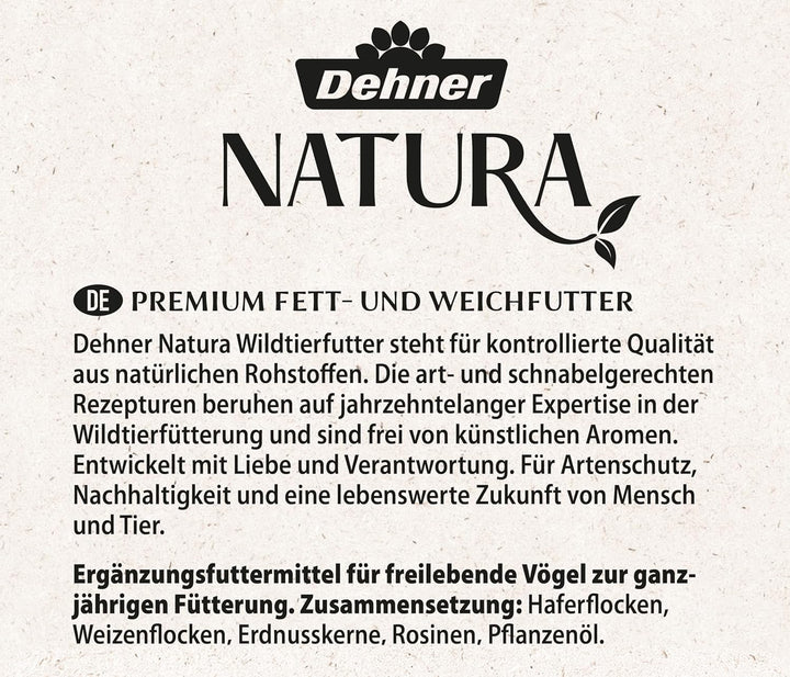 Dehner Natura Wildvogelfutter, Fett- und Weichfutter, 20 kg 20 kg (1er Pack) Single, 20 kg (1er Pack