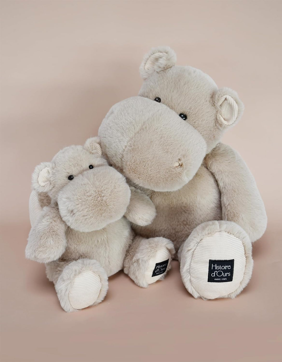 Histoire d'Ours - Plüschtier Nilpferd - Hip'Cool - Beige - 40 cm - HIPPO - HO3094
