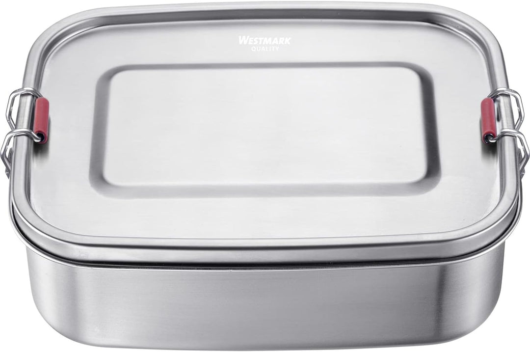 Westmark Lunch Box, Füllvolumen: 1100 ml, Mit Silikon-Dichtungsring, Einsetzbare Trennwand, Rostfrei