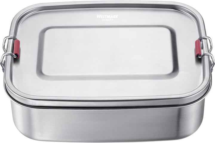 Westmark Lunch Box, Füllvolumen: 1100 ml, Mit Silikon-Dichtungsring, Einsetzbare Trennwand, Rostfrei