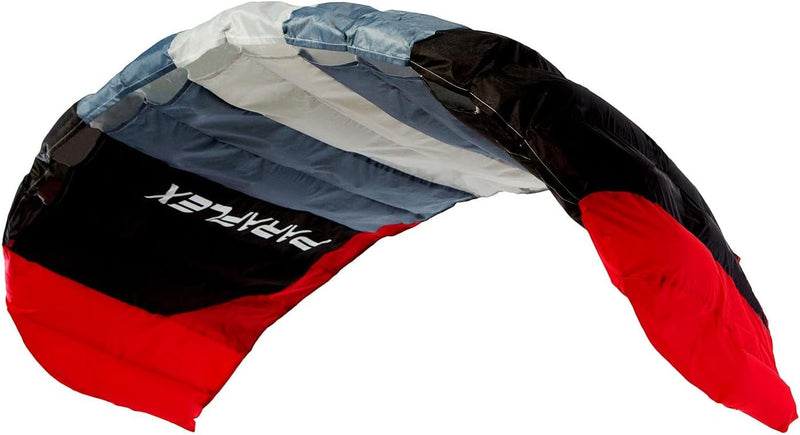 Wolkenstürmer® Paraflex Basic 2-Leiner Lenkmatte 2.1 SE grau - Kite Drachen mit Flugschlaufen – Zwei
