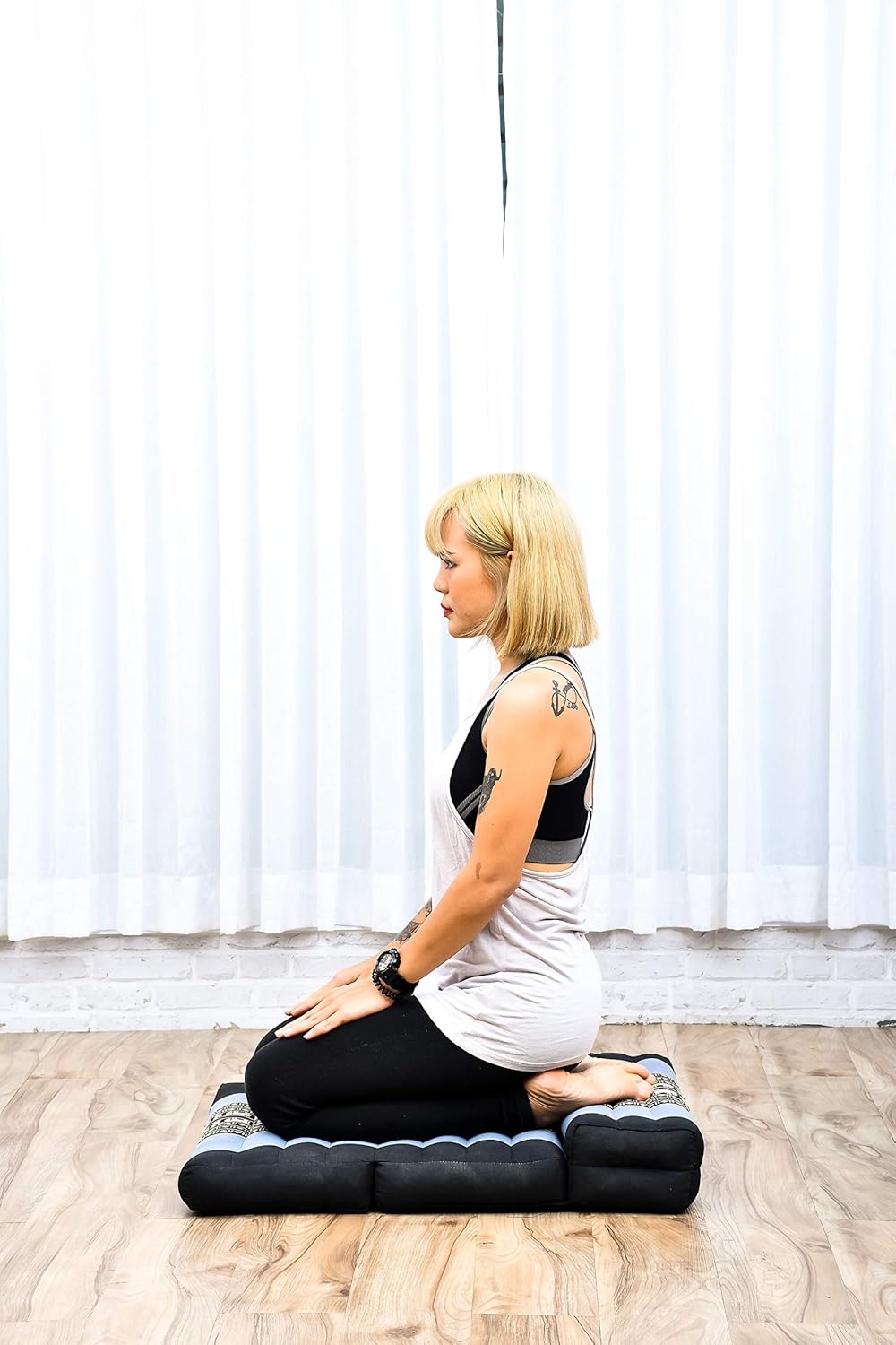 Leewadee Faltbarer Meditationssitz Yoga Sitzkissen platzsparendes universelles Meditationsset ökolog