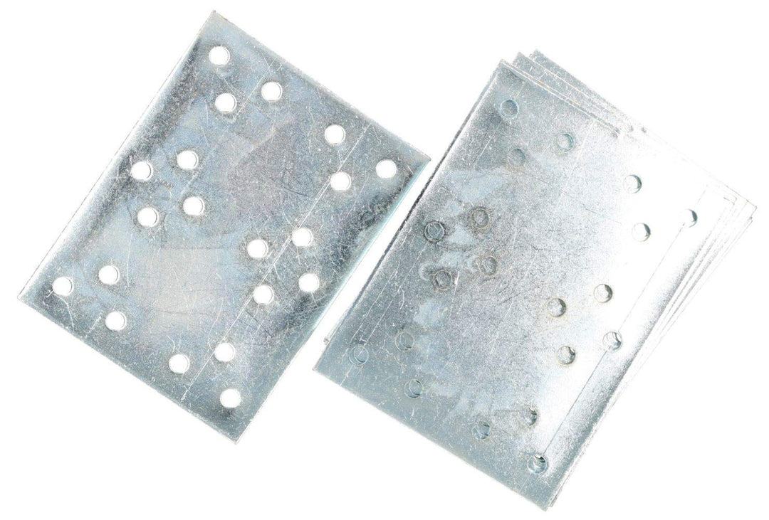 KOTARBAU Lochplatten 100 x 76 mm Verzinkt Silber Flachverbinder Holzverbinder Innen – Aussenbereich