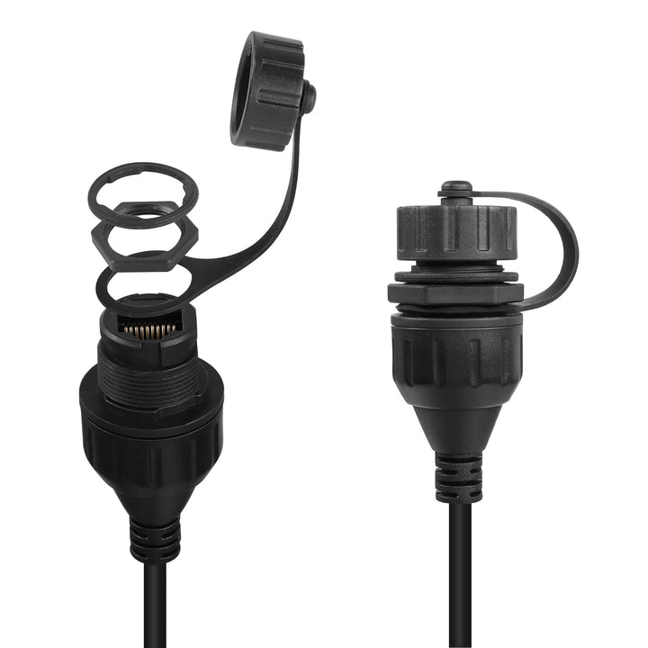 QIANRENON RJ50 10P10C Panel Mount Waterproof Connector CAT5e RJ50 Male to Female Outdoor Communicati