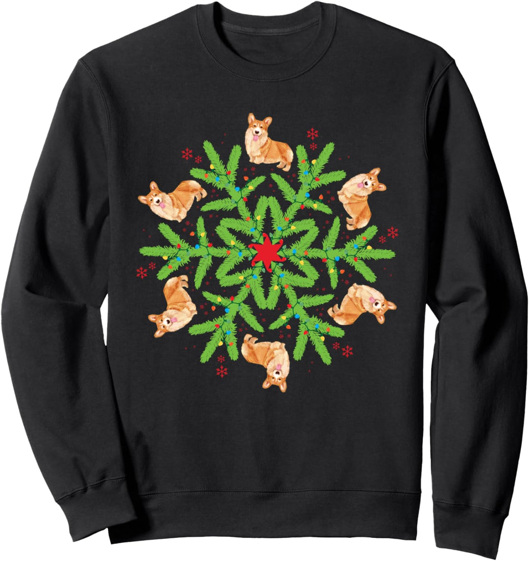 Weihnachten Welsh Corgi Pembroke Schneeflocke Corgi Sweatshirt