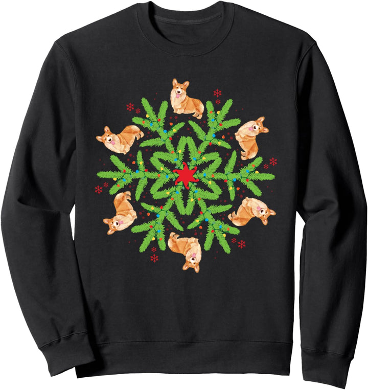 Weihnachten Welsh Corgi Pembroke Schneeflocke Corgi Sweatshirt