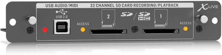 Behringer XLIVE X32-Erweiterungskarte für 32-Kanal-Live-Aufnahme/Wiedergabe auf SD/SDHC-Karten und U
