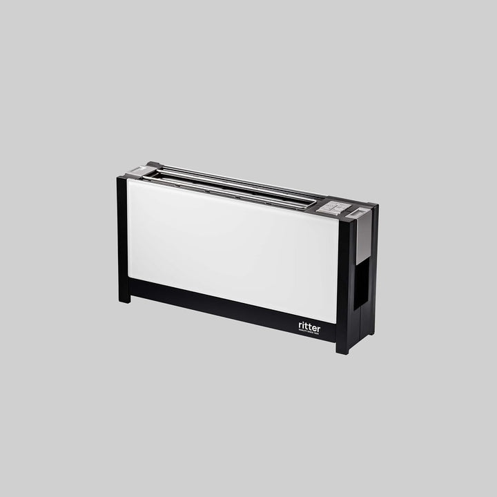 ritter Toaster volcano 5, weiss, Langschlitztoaster mit eleganten Glasfronten, made in Germany Weiss