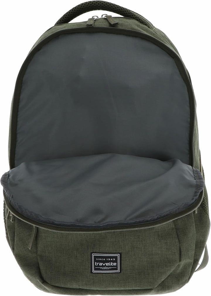 Travelite Handgepäck Rucksack, Laptop Rucksack 15,6 Zoll, BASICS, Daypack, Tagesrucksack mit vielen