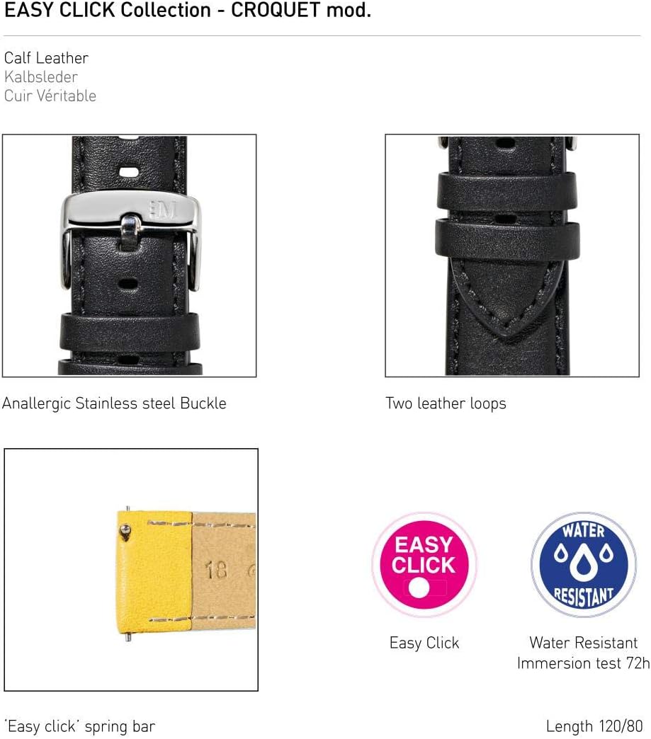 Morellato Unisex-uhrarmband, MANUFATTI Kollektion, mod. BRAMANTE, aus Kalbsleder - A01X4683B90