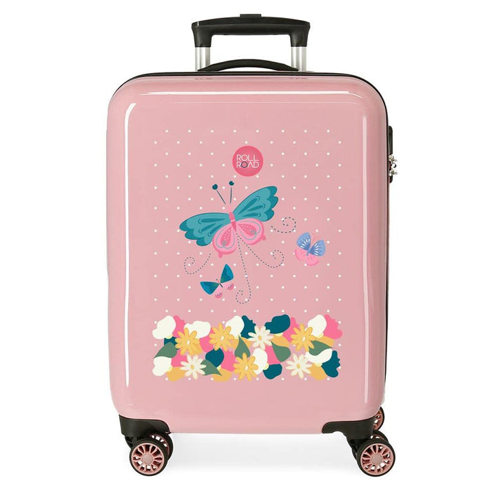 Roll Road Precious Flower Kabinentrolley, Rosa, 38 x 55 x 20 cm, Hartplastik, seitlicher Kombination