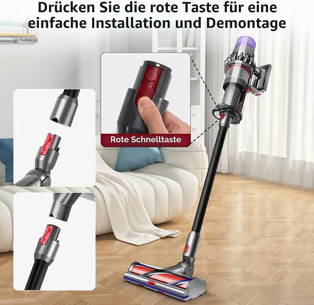 Verlängerungsrohr kompatibel mit Dyson V7 V8 V10 V11 V15 - Ersatz Teleskop-Saugrohr für Dyson, Starr