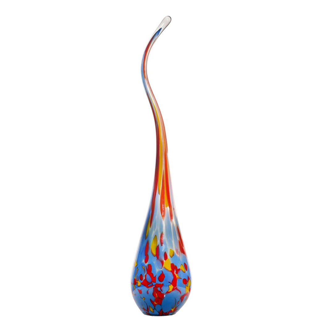 Gartenskulptur Glasflamme 55 cm Dekoration Fackel mundgeblasen bunt Variante3, Variante3
