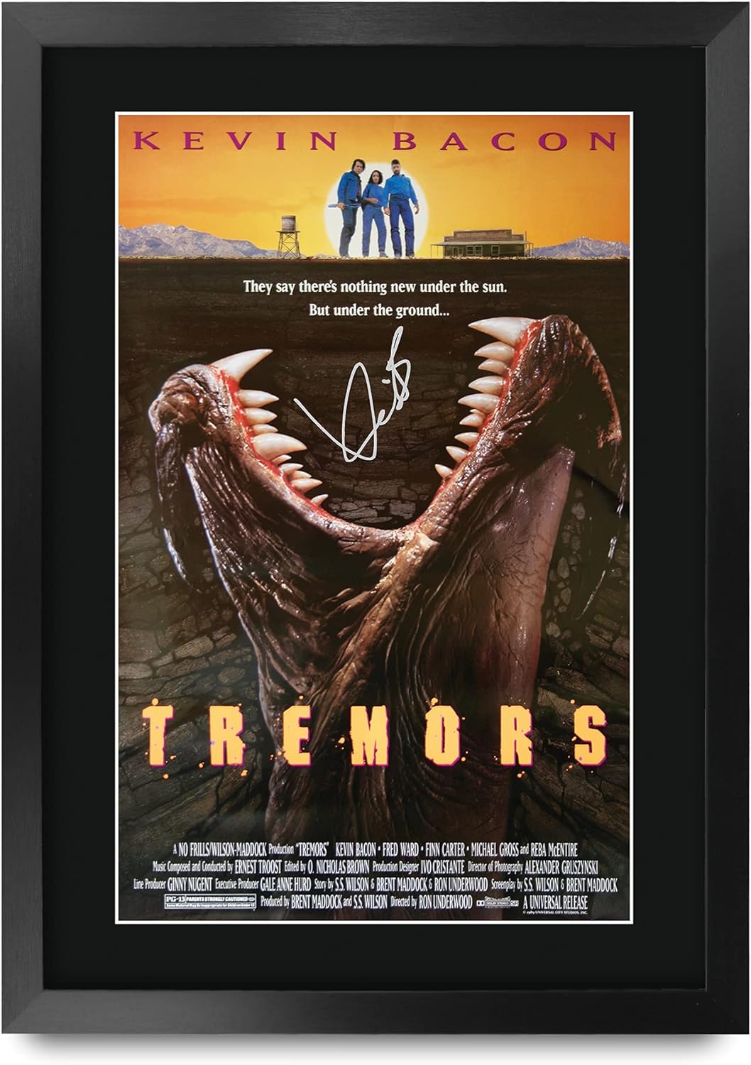 HWC Trading Tremors A3 Gerahmte Signiert Gedruckt Autogramme Bild Druck-Fotoanzeige Geschenk Für Kev