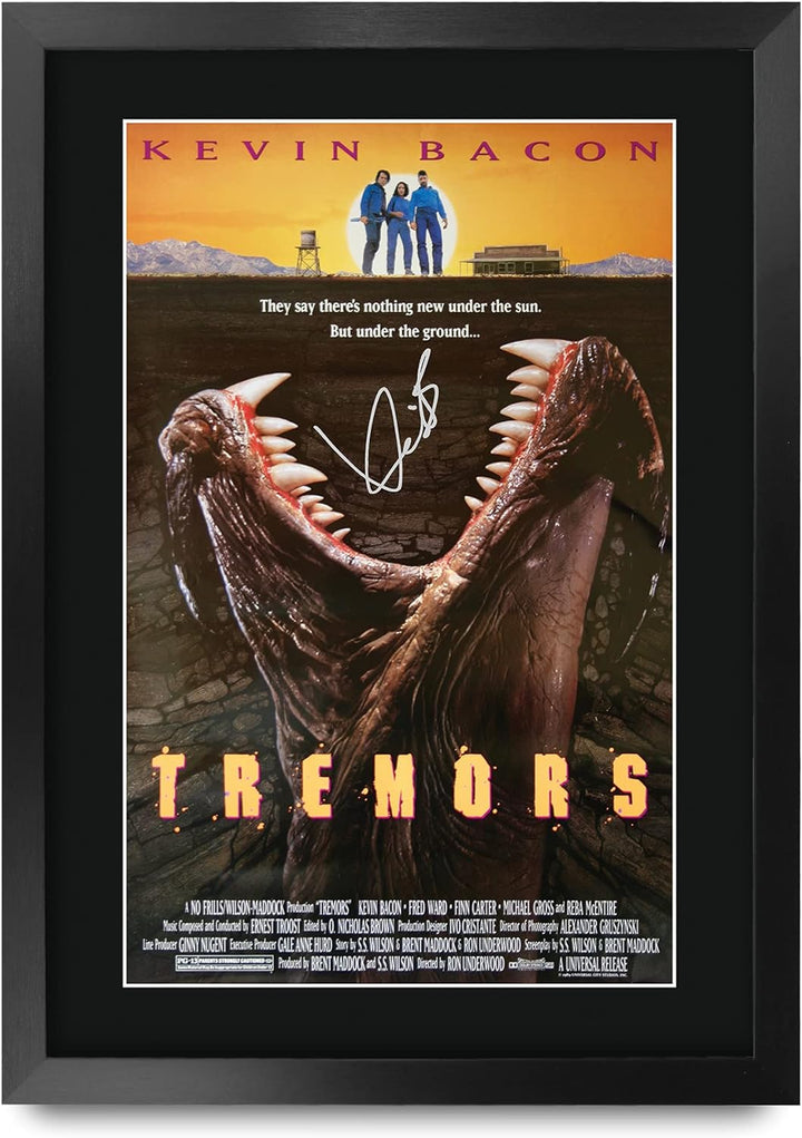 HWC Trading Tremors A3 Gerahmte Signiert Gedruckt Autogramme Bild Druck-Fotoanzeige Geschenk Für Kev