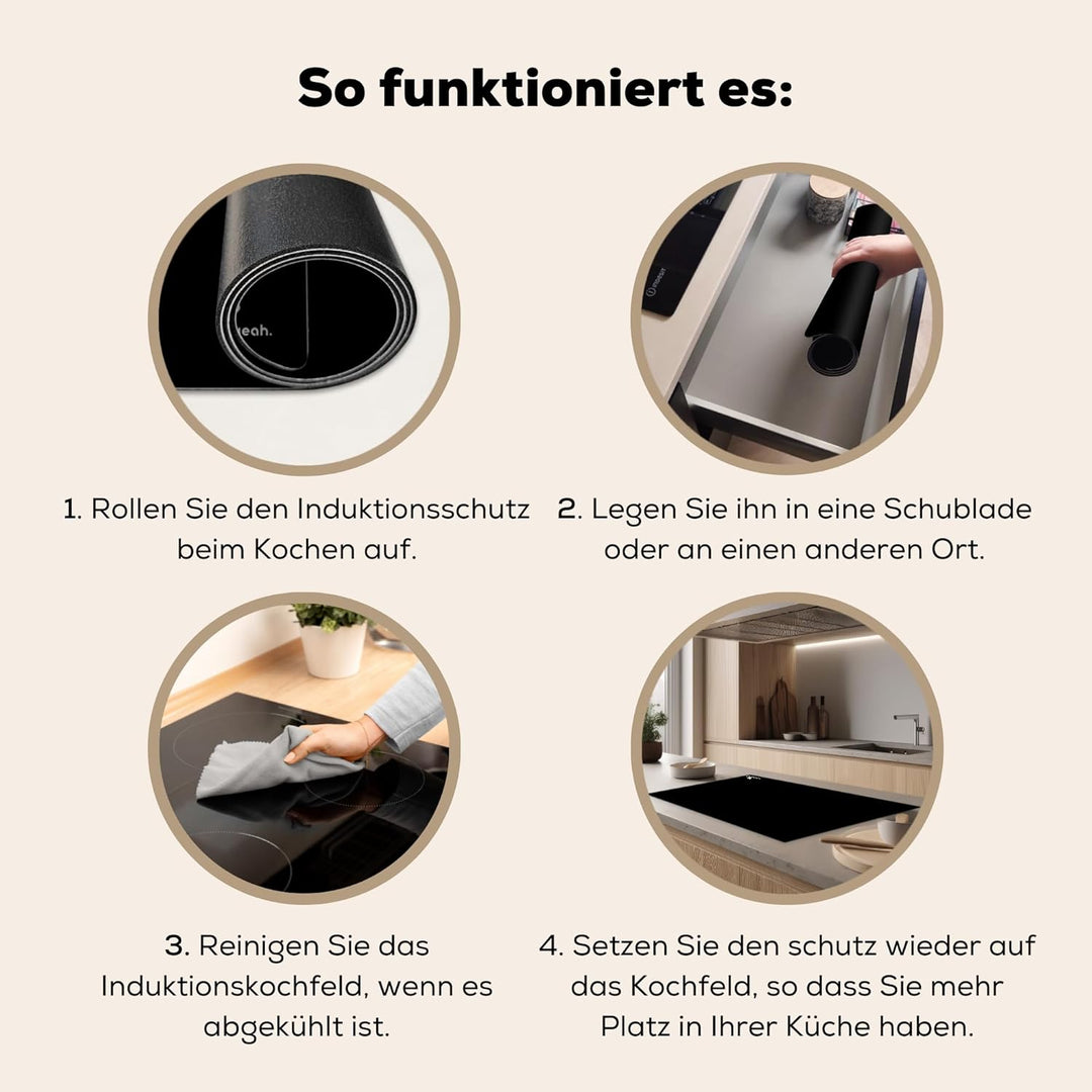 Herdabdeckplatte Einteilig Induktionsmatte Küche Abdeckung Ceranfeld Herd Abdeckplatte Deko Vinyl Ma