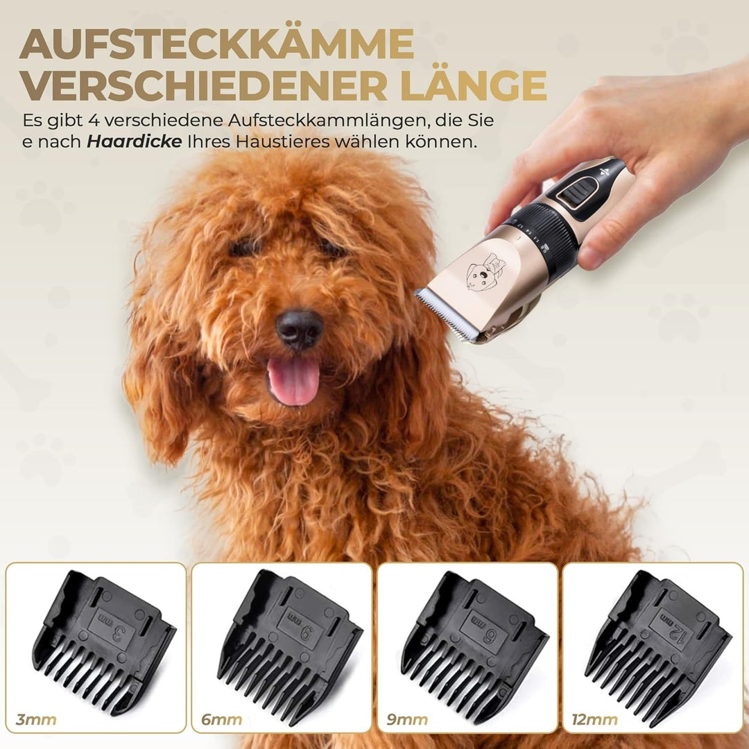GLOBAL TECH Leise Hundeschermaschine, Professionelle Schermaschine Elektrische Hundetrimmer Tierhaar