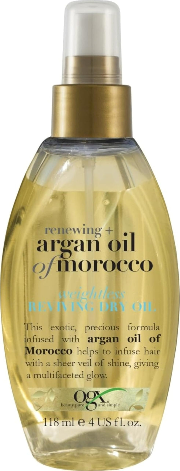 OGX Renewing + Argan Oil of Morocco Weightless Reviving Dry Oil (118 ml), schwereloses Haaröl Spray