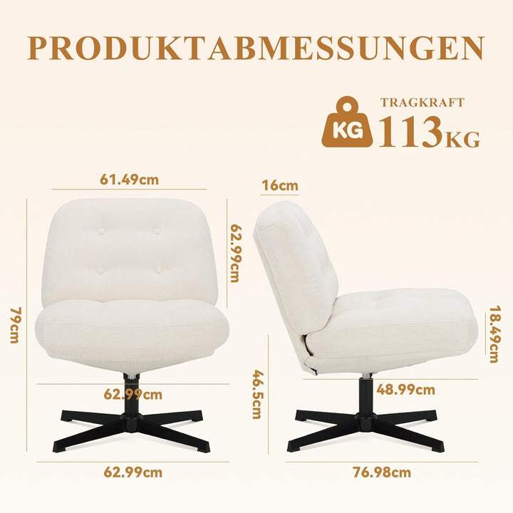 COLAMY Ergonomischer 360°Schwenkbarer Bürodrehstuhl für Zuhause - Bürostuhl mit extra Dicker Polster