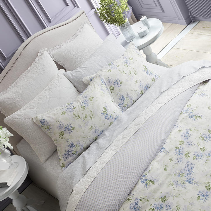 Laura Ashley - King-Size-Bettbezug-Set, Plüsch-Samt-Bettwäsche-Set, Designer-Heimdekoration (Glyzini