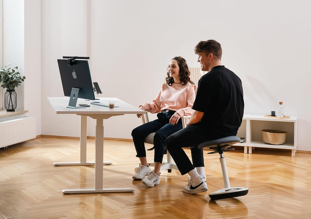 TOPSTAR Sitness Bob höhenverstellbarer Bürohocker, ergonomischer Arbeitshocker, drehbarer Sitzhocker