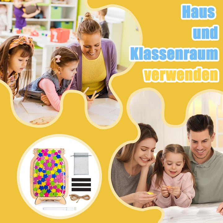 CMBPNNGS Magnetisch Belohnungsglas fur Kinder, Belohnungssystem mit 100 Sternen, Reward Jar Klassenz