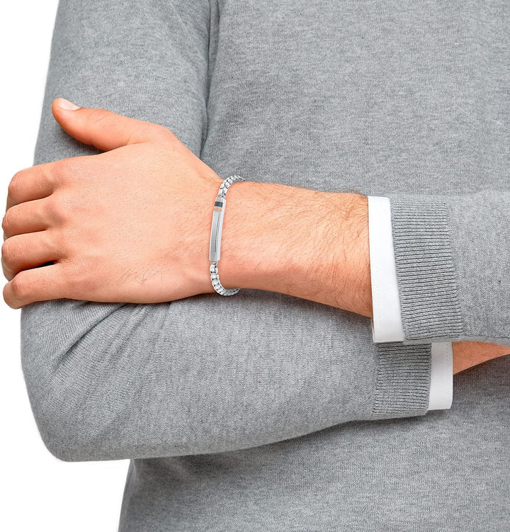 s.Oliver Armband Edelstahl Herren Armschmuck, 19,5+1,5 cm, Bicolor, Kommt in Schmuck Geschenk Box, 2