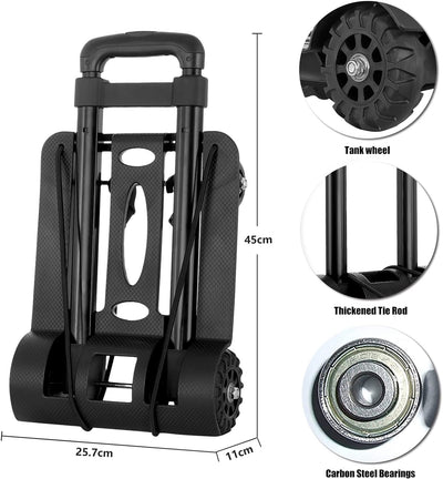 Meisax Mini Faltbare Sackkarre Klappbar Transportwagen 40KG Tragkraft, Leichte Klappbar Transportkar