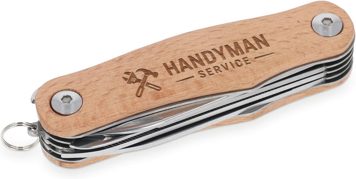 your surprise Personalisiertes Taschenmesser mit Gravur – Taschenmesser aus Buchenholz, personalisie