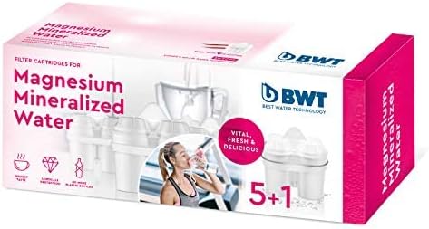 BWT Magnesium Mineralized Water Wasserfilterkartuschen, Kunststoff, Weiss, 6 Stück (1er Pack), 6 & W