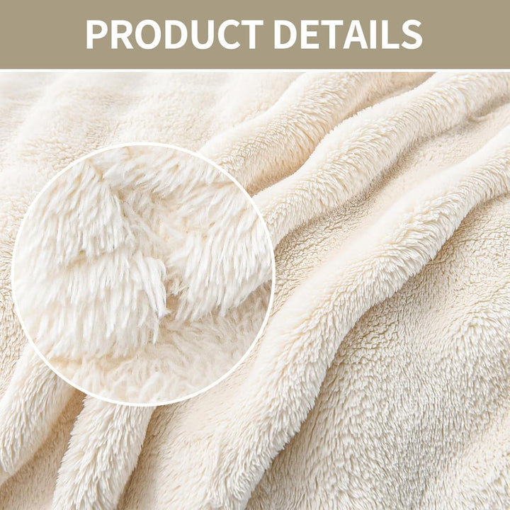 Bubble Decke - Weiss Kuscheldecke Kaninchen Flauschig,Dicke Und Warme Sofadecke Für Den Winter, Kuns
