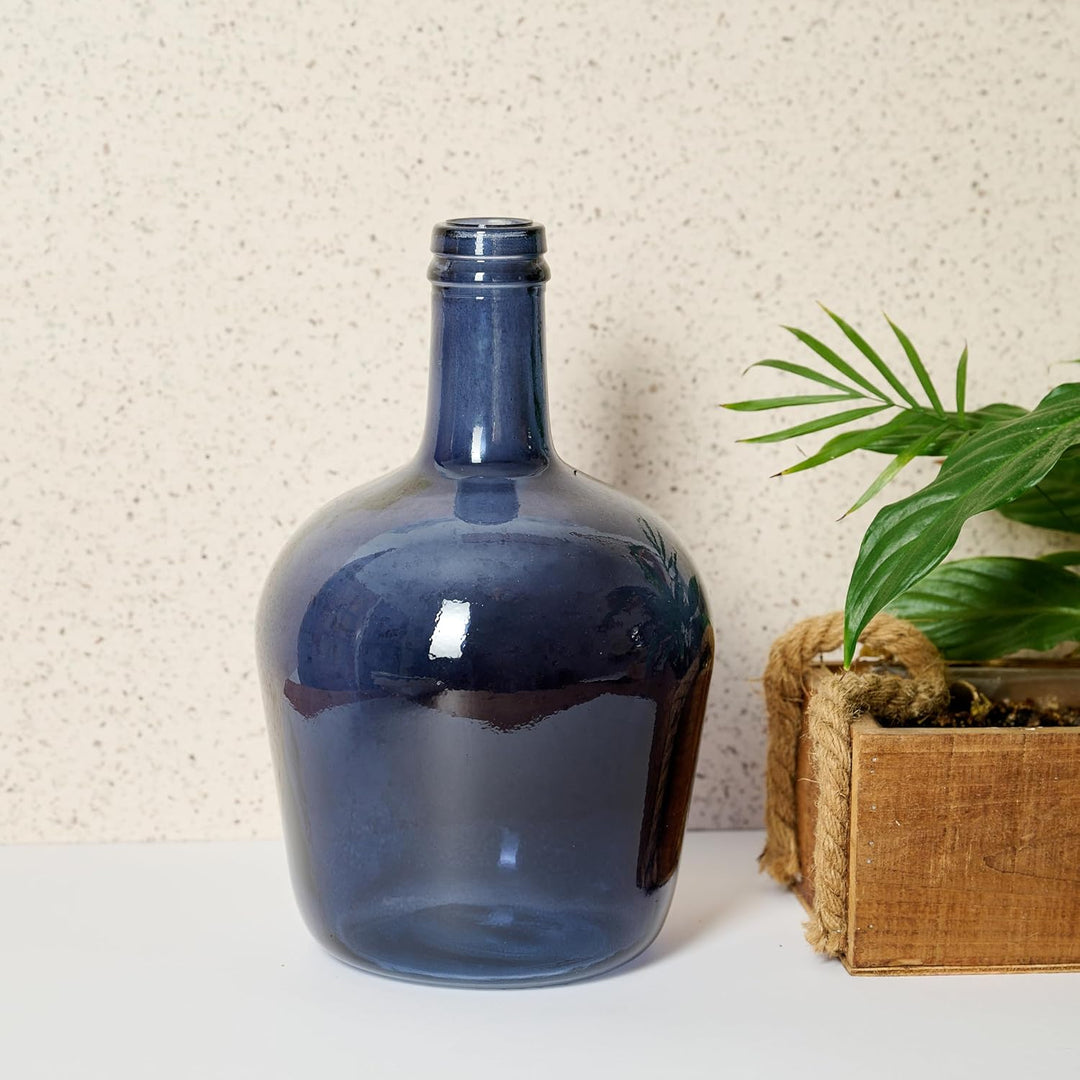 Handgefertigte Damajuana Glaskaraffe 4L Plain - Glasflasche oder Karaffe im mediterranen Stil für di