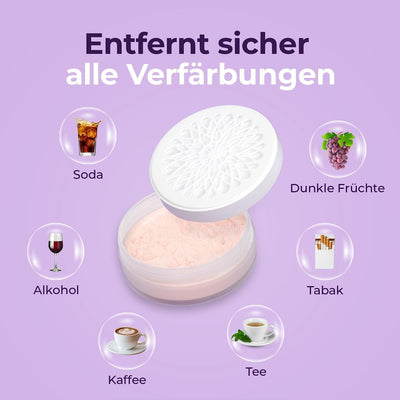 Onlysmile Teeth Whitening Pulver für weisse Zähne | Zahnaufhellung und Bleaching Pulver mit sichtbar