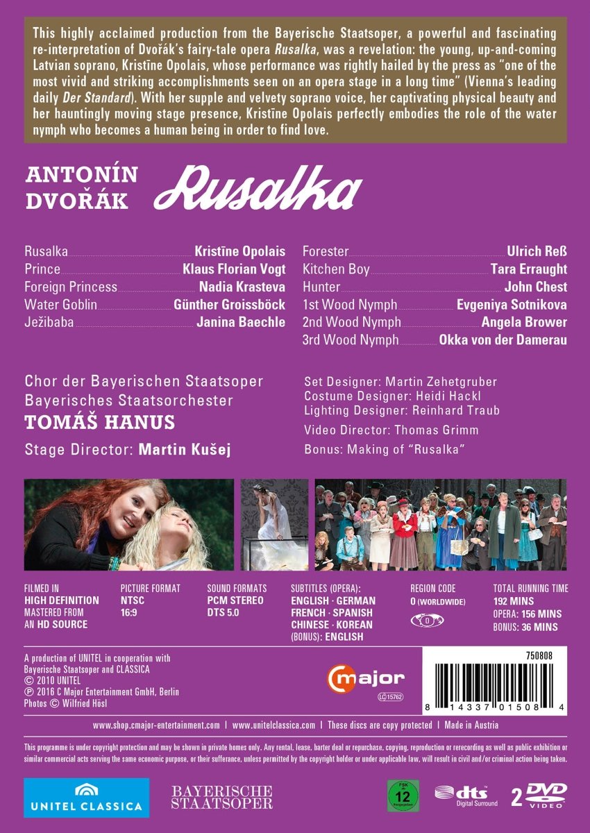 Dvorák: Rusalka (Bayerische Staatsoper, 2010), DVD