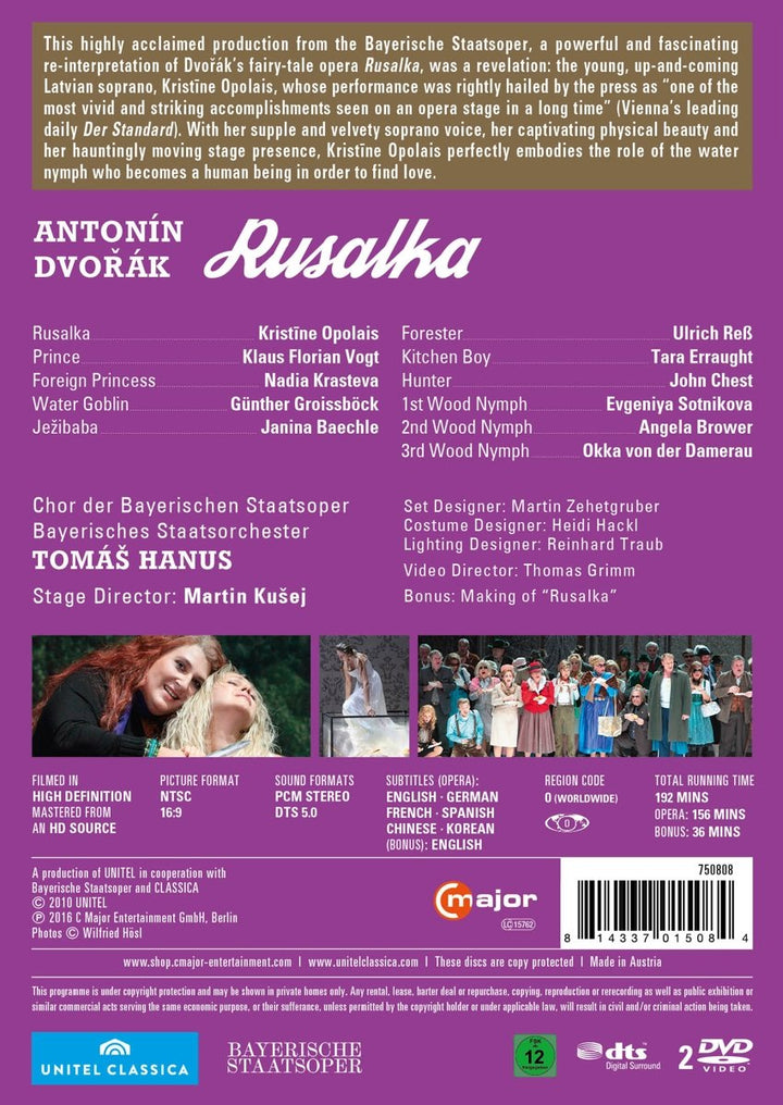 Dvorák: Rusalka (Bayerische Staatsoper, 2010), DVD