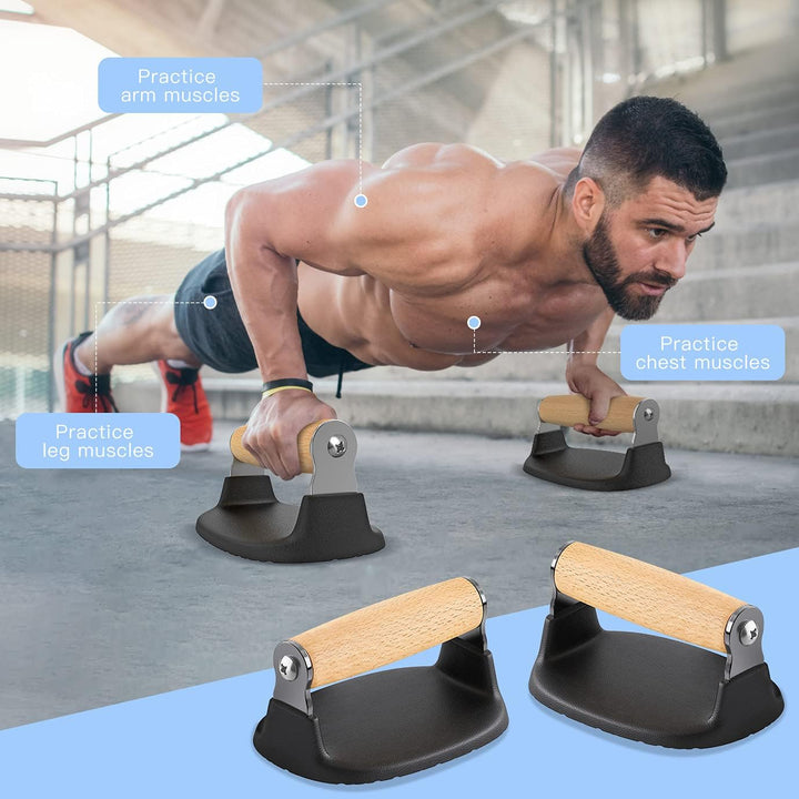 Dolibest Liegestützgriff, Push up Griffe Boden 2er Calisthenics Parallettes Kompakt Fitness Handstan