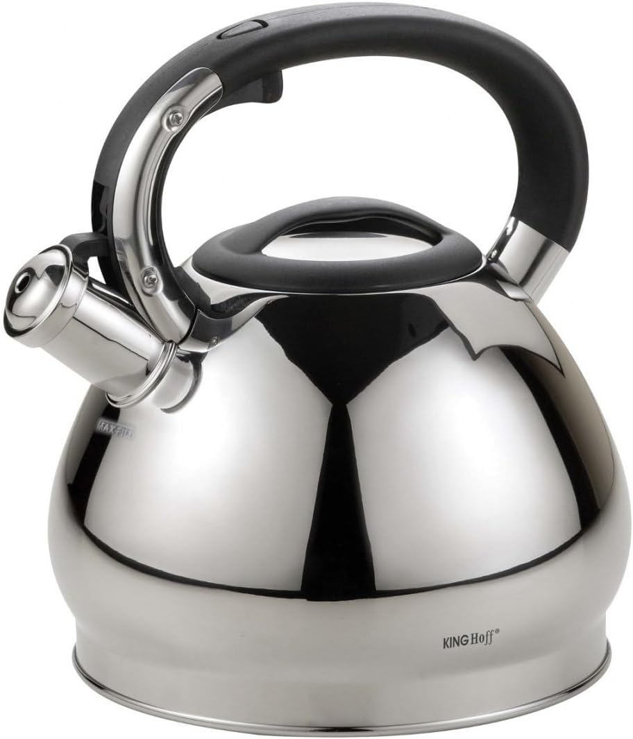 King Hoff Edelstahl Flötenkessel Teekessel Wasserkessel 3,4 Liter KH-1211