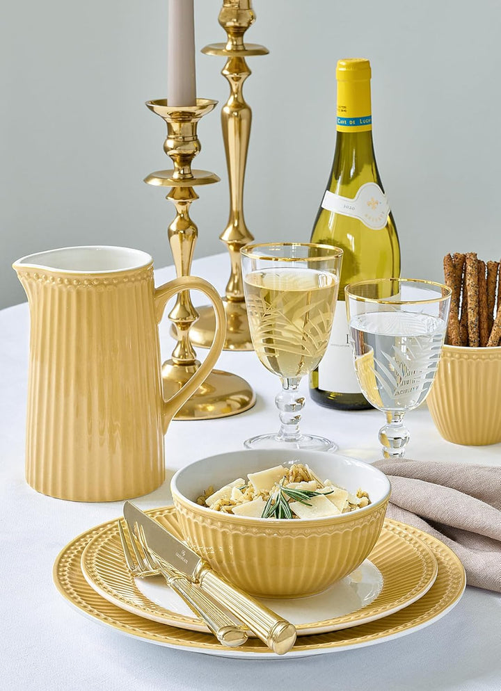 GreenGate - Teller, Frühstücksteller, Kuchenteller - Alice - Honey Mustard - 23 cm